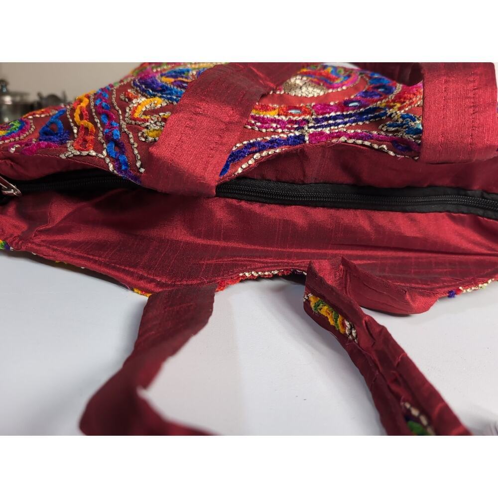 Shambala Shoulder Bag Handcrafted Indian Art Rajasthani Boho Elephant Unique - Picture 6 of 9